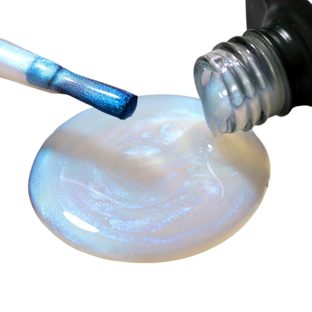 Cool Blue Shimmer Top Coat